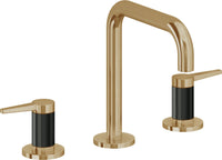 California Faucets - 5302QF-BBU - 8" Widespread Lavatory Faucet - Burnished Brass Uncoated - D Street