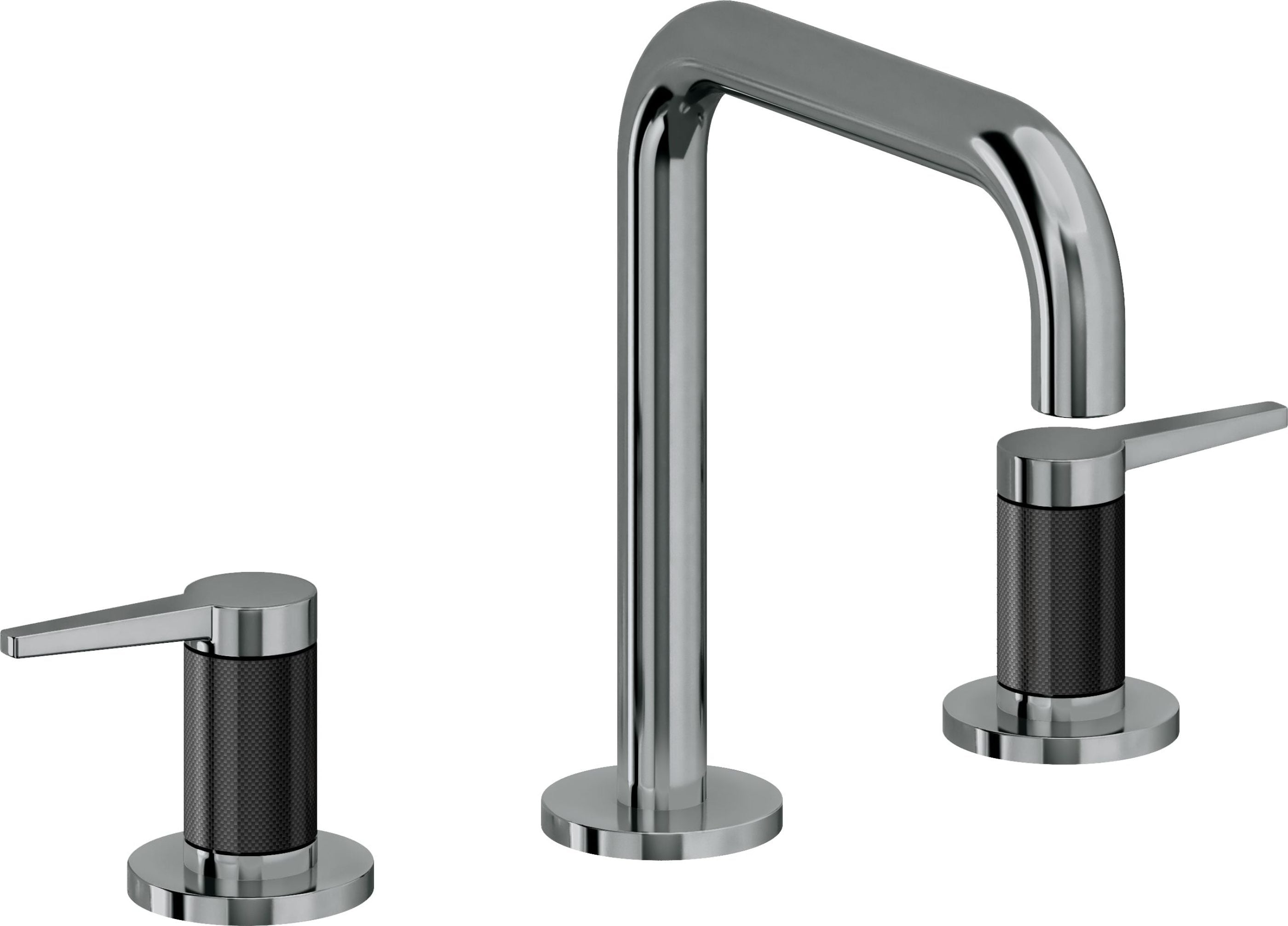 California Faucets - 5302QFZBF-BLKN - 8" Widespread Lavatory Faucet with Completely Finished ZeroDrain - Black Nickel (PVD) - D Street