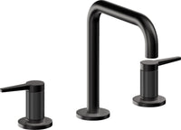 California Faucets - 5302QFZBF-MBLK - 8" Widespread Lavatory Faucet with Completely Finished ZeroDrain - Matte Black - D Street