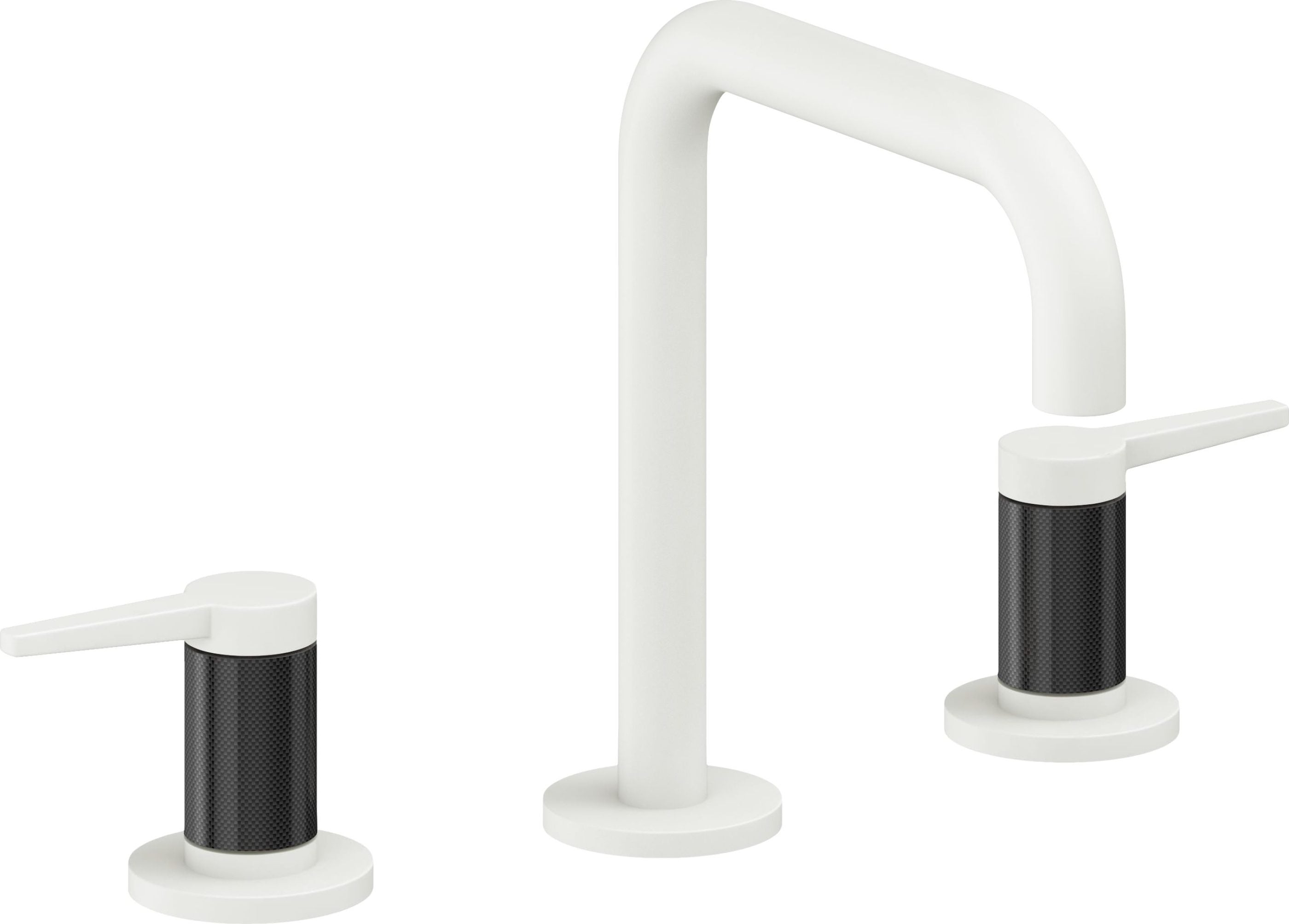 California Faucets - 5302QF-MWHT - 8" Widespread Lavatory Faucet - Matte White - D Street