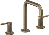 California Faucets - 5302QKZB-ABF - 8" Widespread Lavatory Faucet with ZeroDrain - Antique Brass Flat - D Street