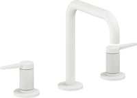 California Faucets - 5302QK-MWHT - 8" Widespread Lavatory Faucet - Matte White - D Street