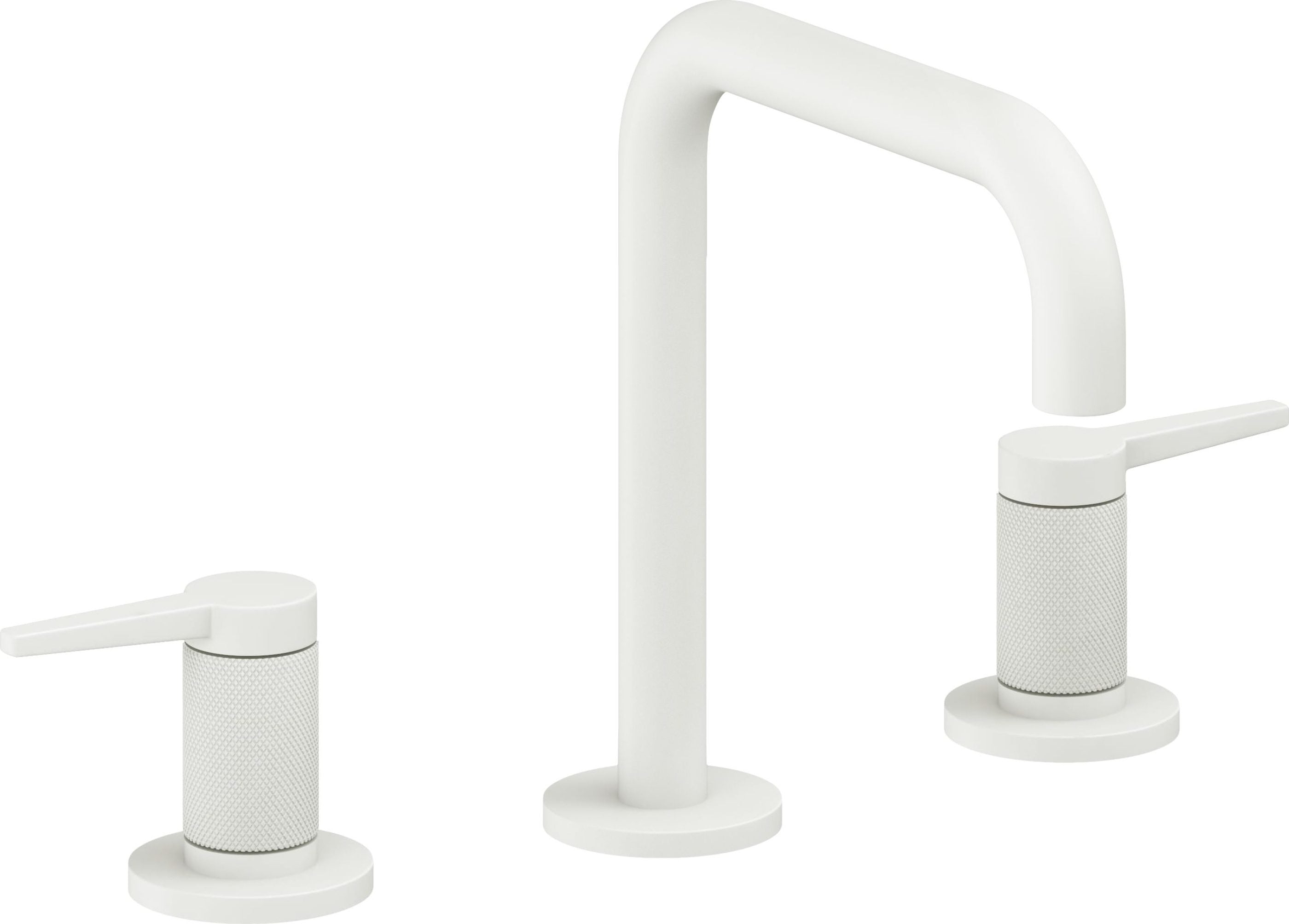 California Faucets - 5302QKZBF-MWHT - 8" Widespread Lavatory Faucet with Completely Finished ZeroDrain - Matte White - D Street