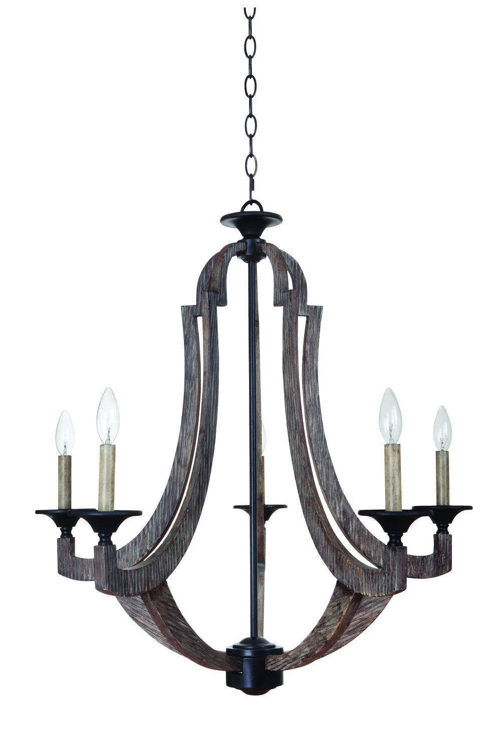 Craftmade - 35125-WP - Winton Five Light Chandelier in Weathered Pine Finish - Winton