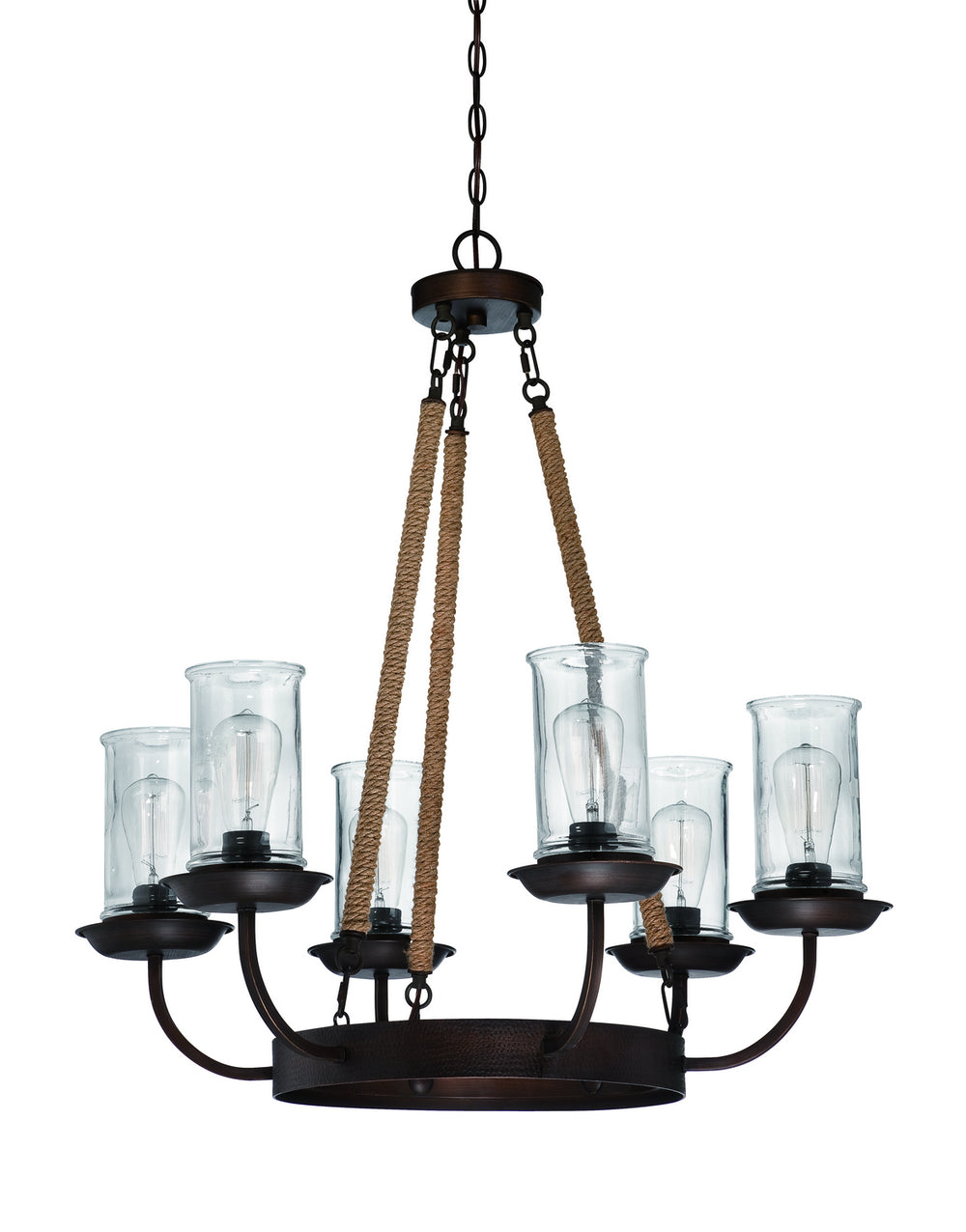 Craftmade - 36126-ABZ - Thornton Six Light Chandelier in Aged Bronze Brushed Finish - Thornton