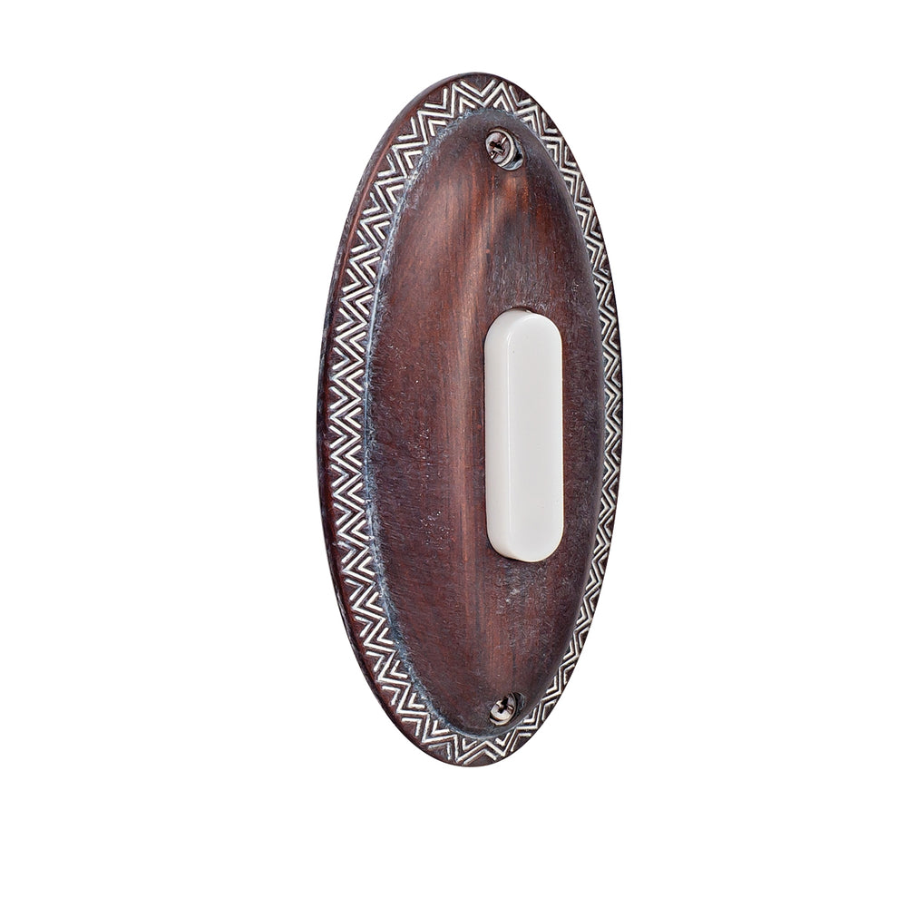 Craftmade - BSOVL-RB - Push Button-Surface Mount Surface Mount Oval Lighted Push Button in Rustic Brick Finish - Push Button-Surface Mount