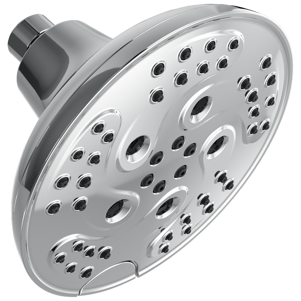 Delta Universal Showering Components: H<sub>2</sub>Okinetic® 5-Setting Transitional Raincan Shower Head