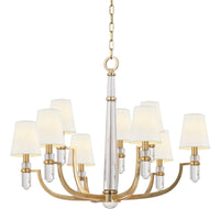 Hudson Valley - 989-AGB-WS - Nine Light Chandelier - Dayton - Aged Brass