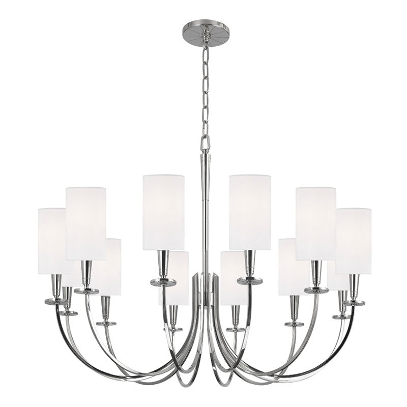 Hudson Valley - 8032-PN - 12 Light Chandelier - Mason - Polished Nickel