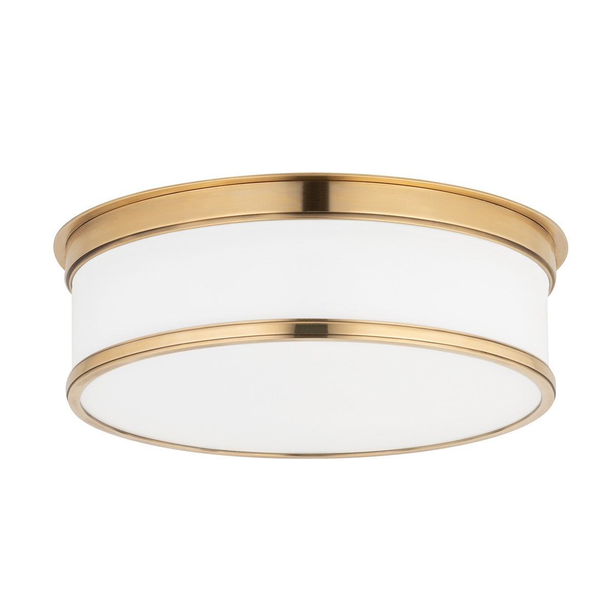 Hudson Valley - 715-AGB - Three Light Flush Mount - Geneva - Aged Brass