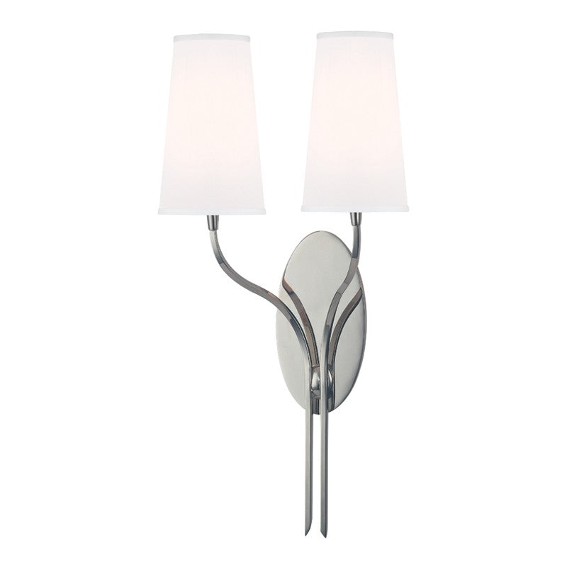 Hudson Valley - 3712-PN-WS - Two Light Wall Sconce - Rutland - Polished Nickel