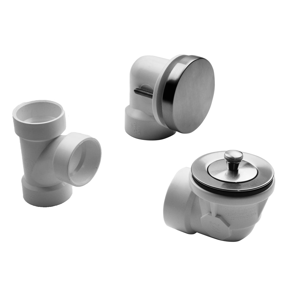 Lift And Turn Drain Strainer With Round No Hole Faceplate Half Kit in Multiple Finishes - Maison&Co.
