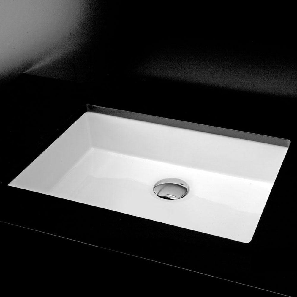 Under-counter porcelain Bathroom Sink with an overflow. 19 3/4"W, 14 3/8"D, 5 3/4"H - Maison&Co.