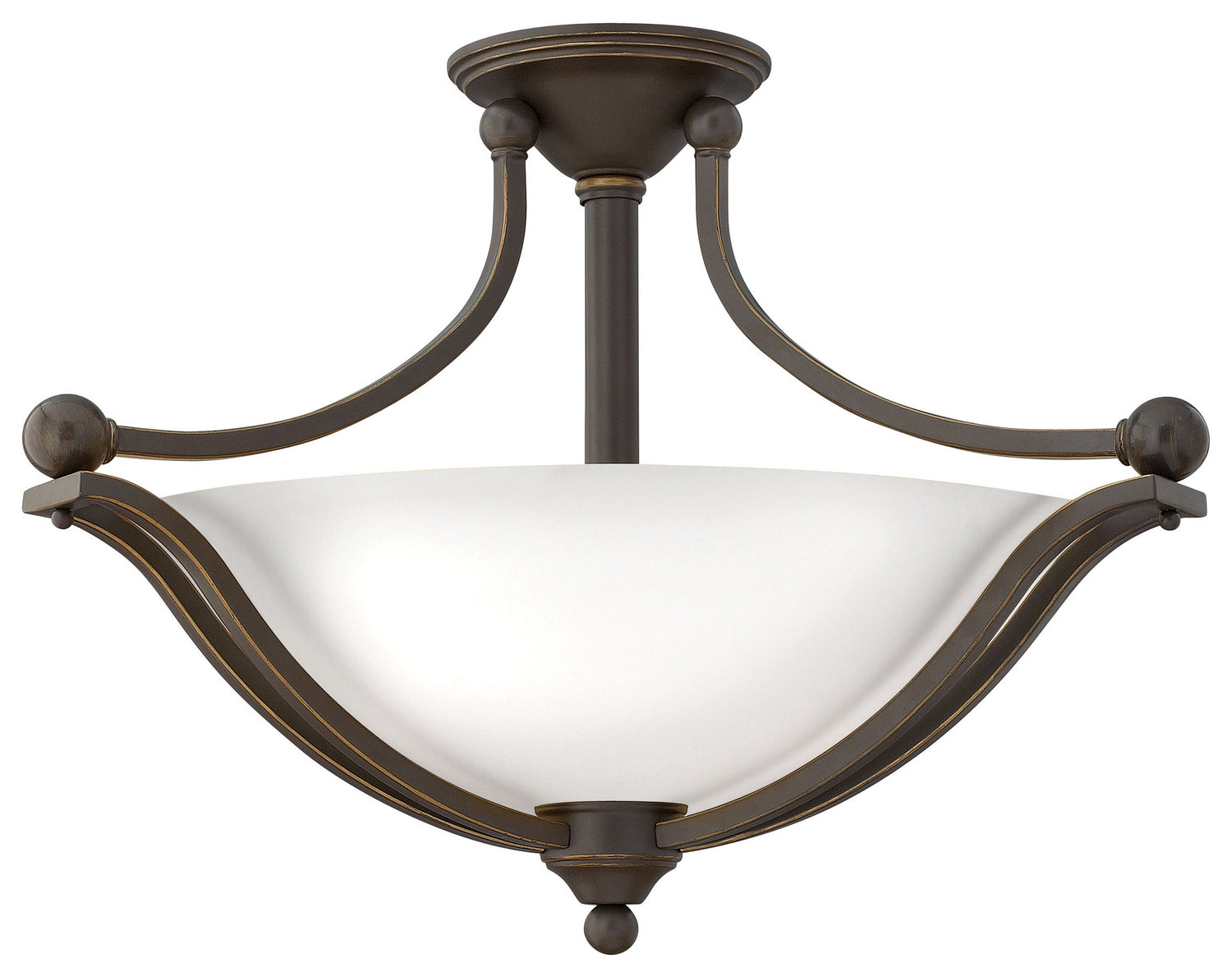 Hinkley - 4669OB-OPAL - LED Semi-Flush Mount - Bolla - Olde Bronze with Opal glass