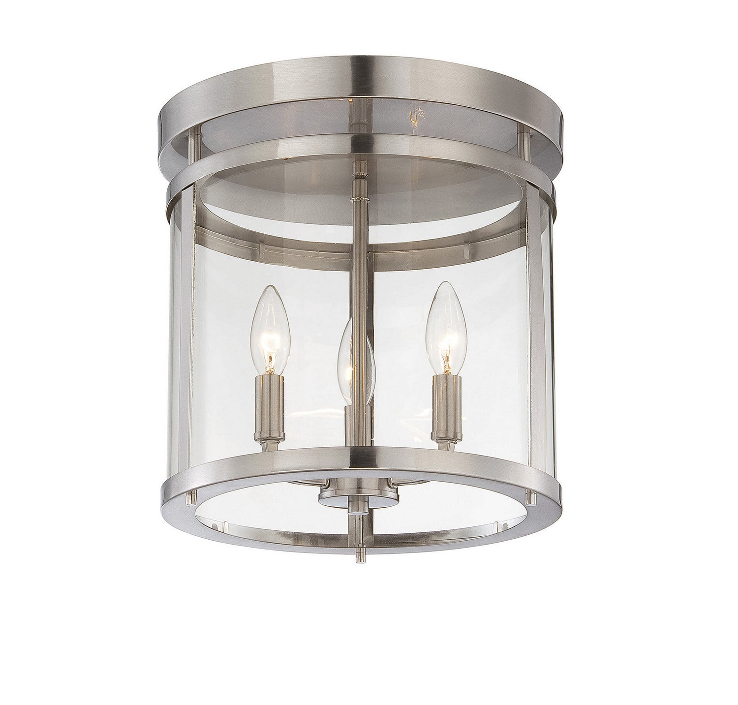 Savoy House - 6-1043-3-SN - Three Light Semi-Flush Mount - Penrose - Satin Nickel