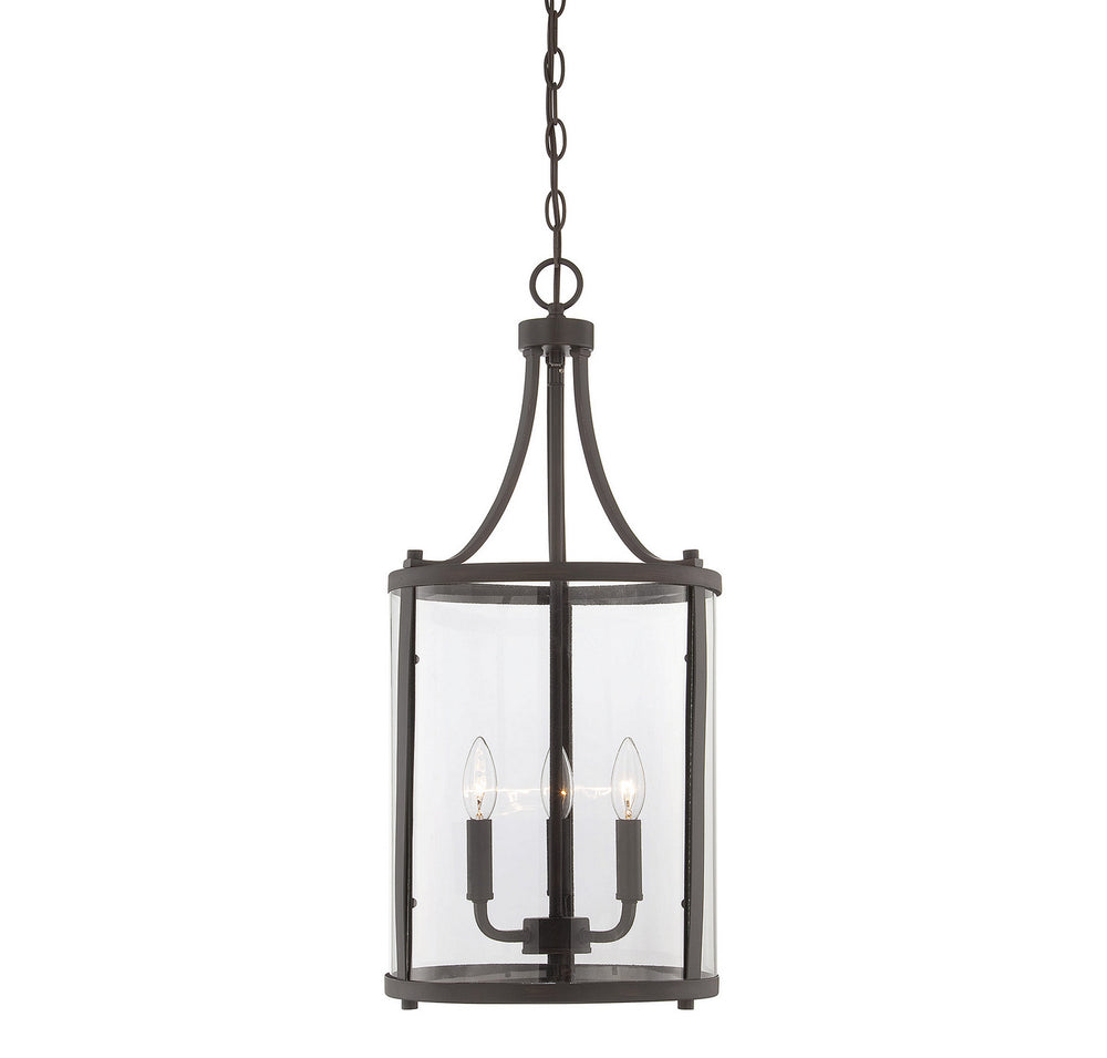 Savoy House - 7-1040-3-13 - Three Light Foyer Pendant - Penrose - English Bronze