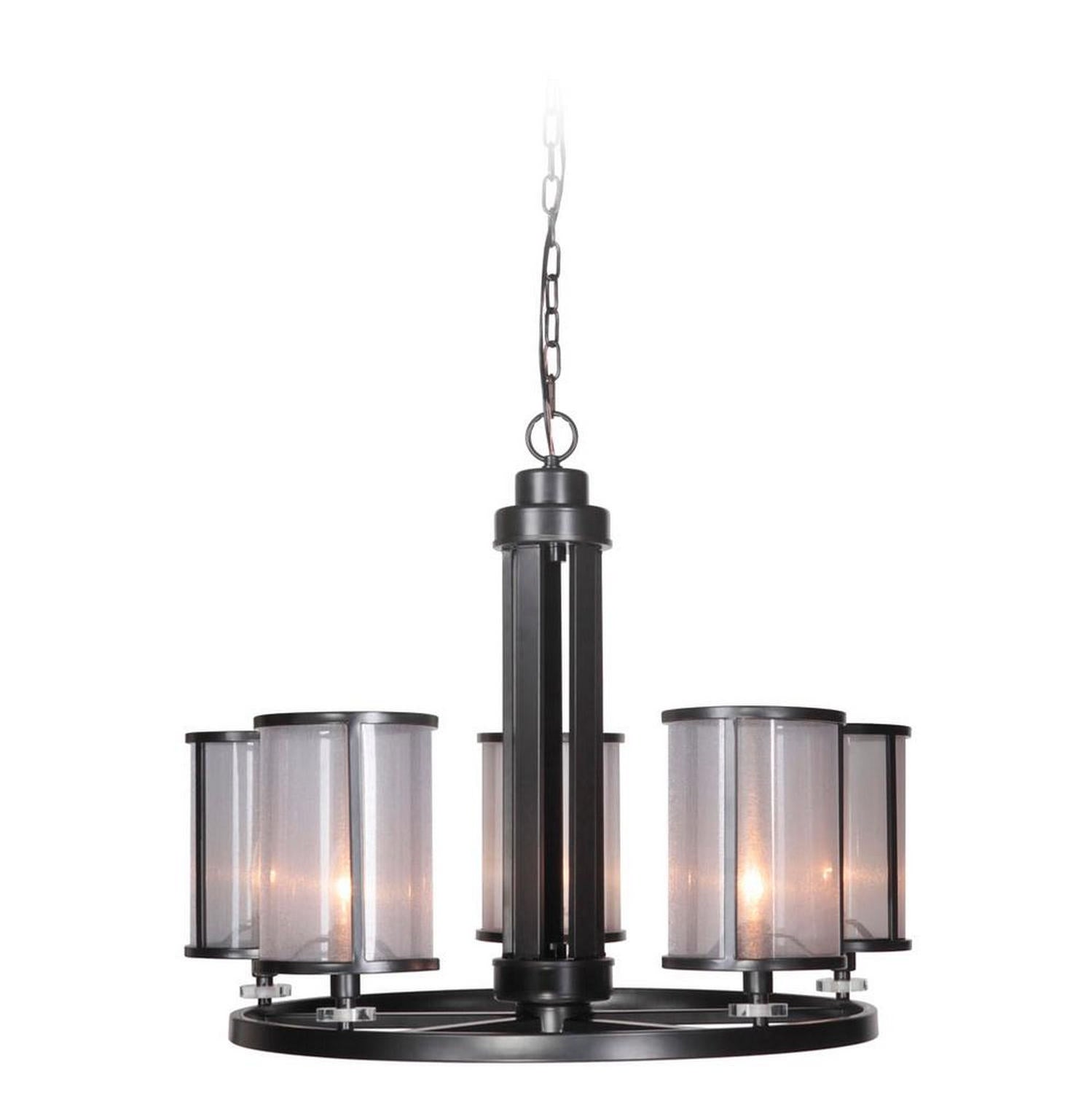 Craftmade - 36725-MBK - Danbury Five Light Chandelier in Matte Black Finish - Danbury