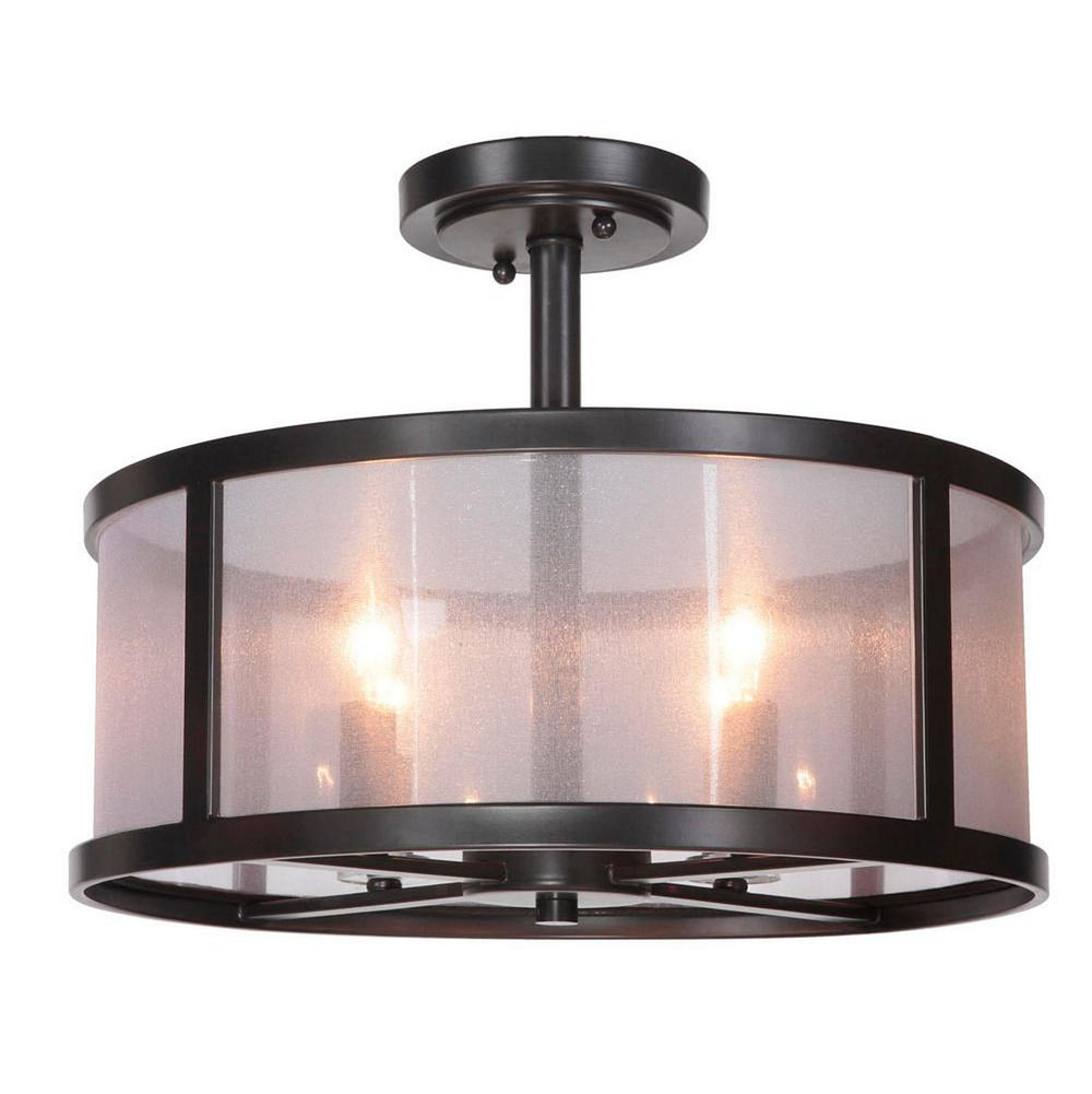 Craftmade - 36754-MBK - Danbury Four Light Semi Flush Mount in Matte Black Finish - Danbury