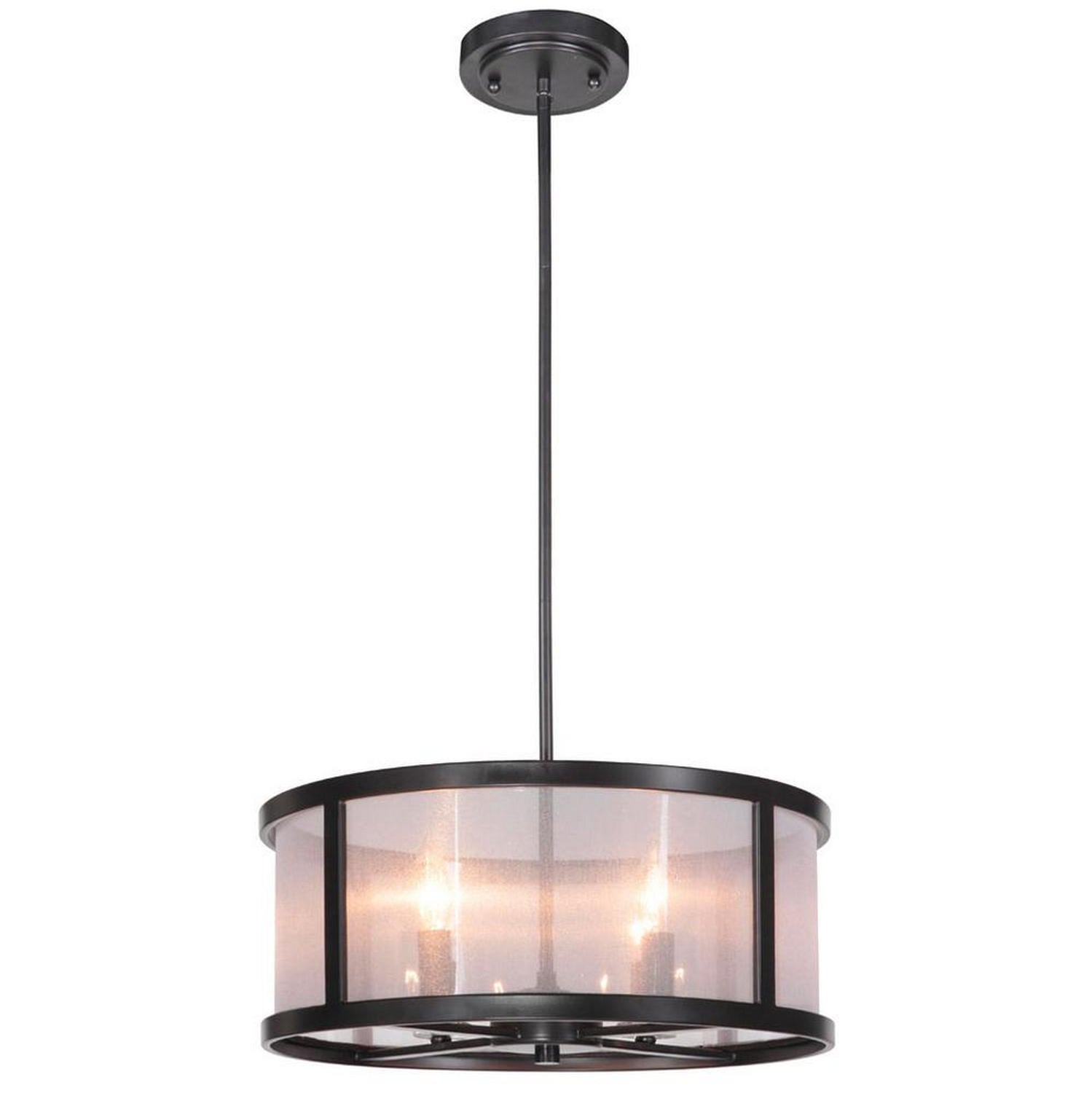 Craftmade - 36794-MBK - Danbury Four Light Pendant in Matte Black Finish - Danbury