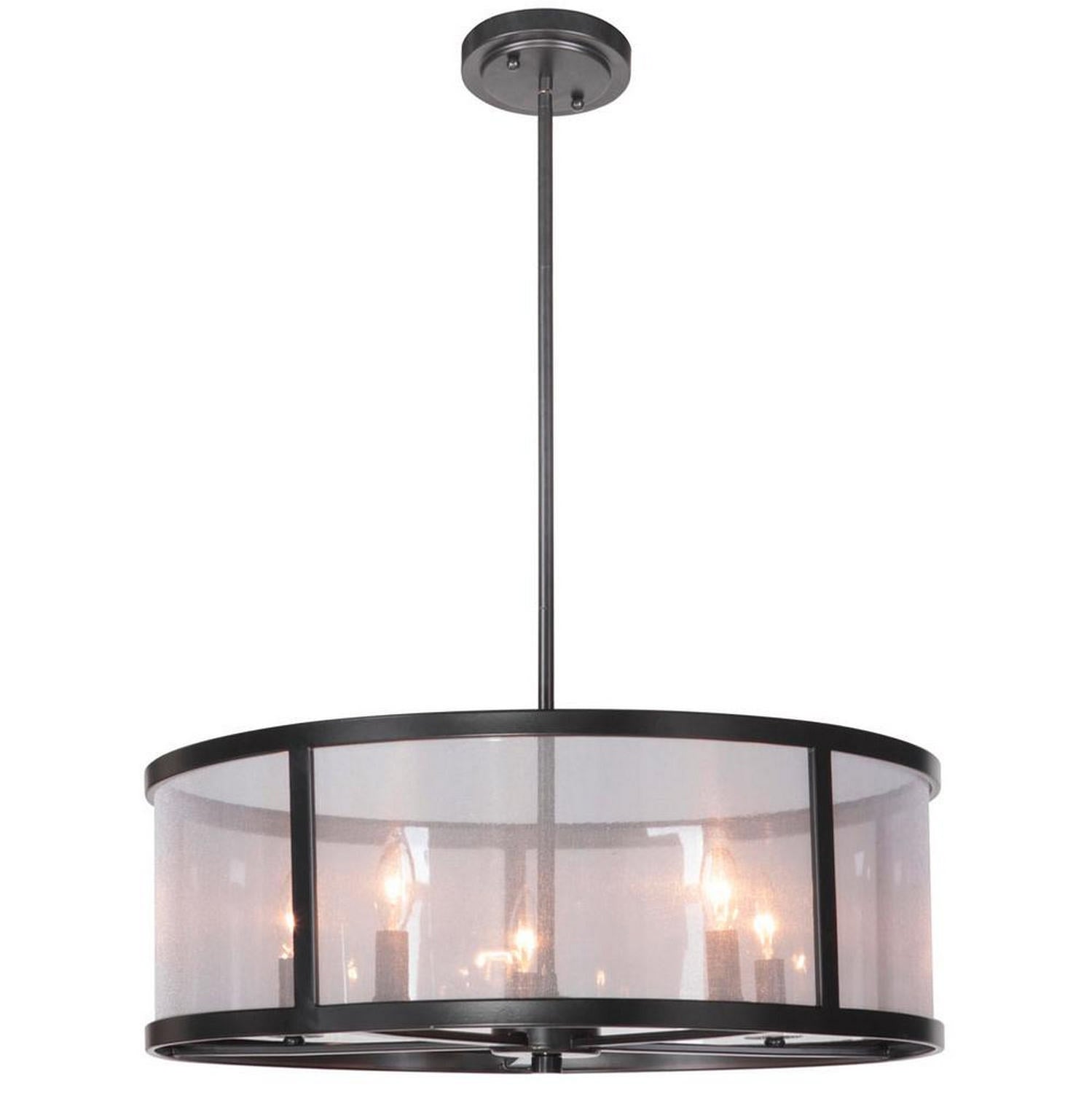 Craftmade - 36795-MBK - Danbury Five Light Pendant in Matte Black Finish - Danbury