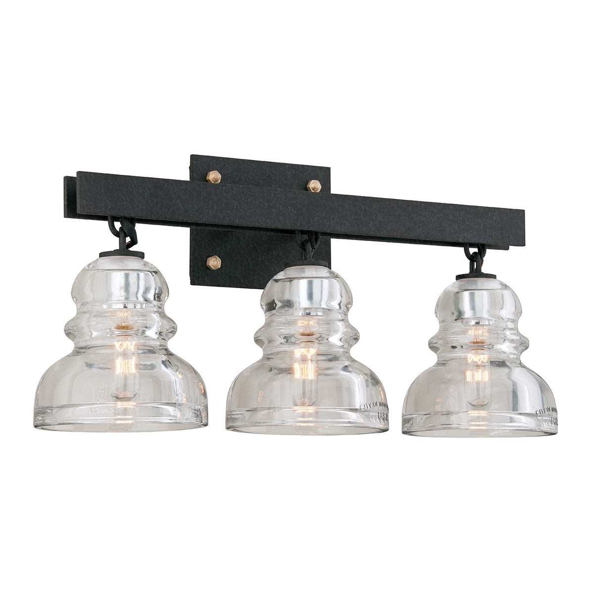 Troy Lighting - B3963-TRN - Three Light Bath And Vanity - Menlo Park - Textured Iron