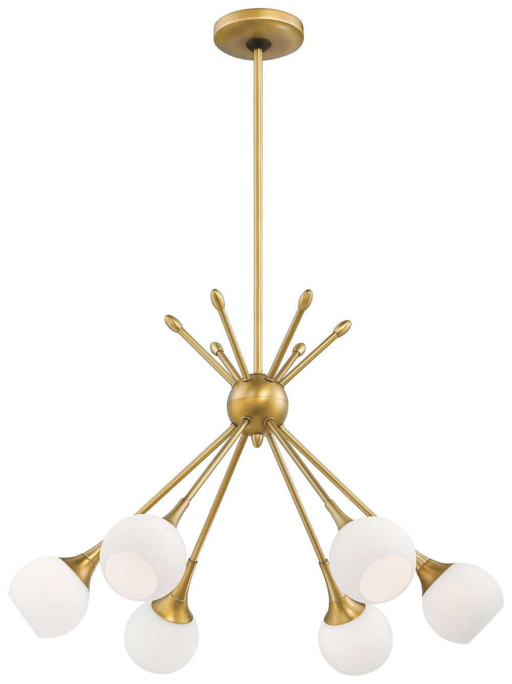 George Kovacs - P1806-248 - Six Light Chandelier - Pontil - Honey Gold