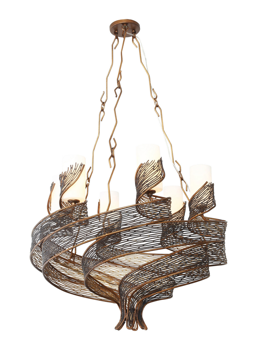 Varaluz - 240C06HO - Six Light Chandelier - Flow - Hammered Ore