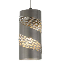 Varaluz - 240M01SL - One Light Mini Pendant - Flow - Steel