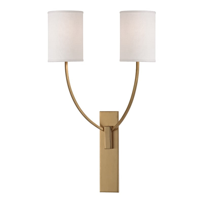 Hudson Valley - 732-AGB - Two Light Wall Sconce - Colton - Aged Brass