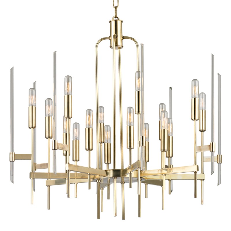 Hudson Valley - 9916-AGB - 16 Light Chandelier - Bari - Aged Brass