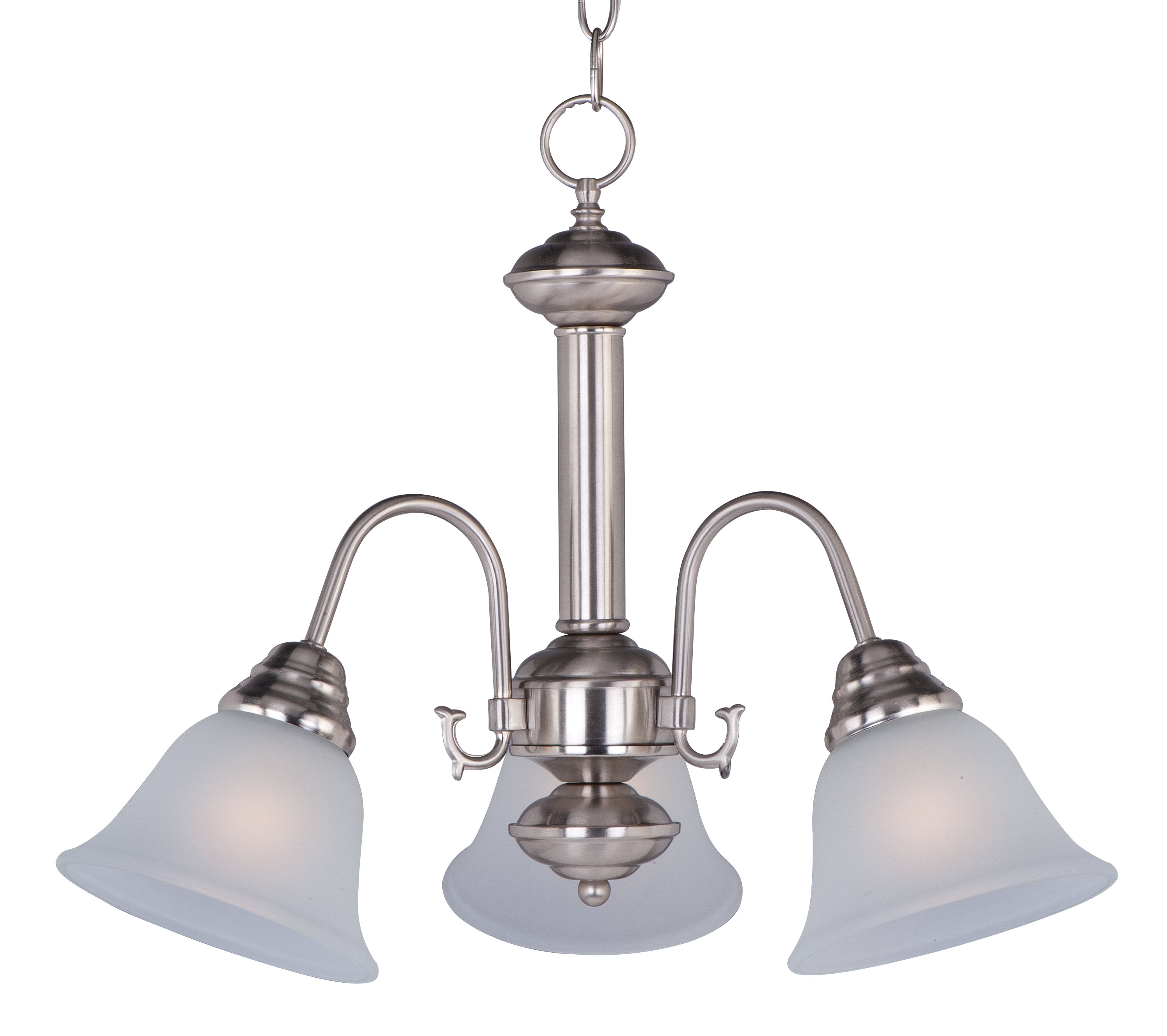 Malaga Three Light Chandelier in Multiple Finishes