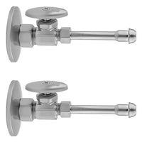 Multi Turn Straight Pattern 5/8" O.D. Compression (Fits 1/2" Copper) x 3/8" O.D. Faucet Supply Kit with Oval Handle, and 20" Supply Tubes, Escutcheons in Multiple Finishes - Maison&Co.