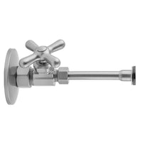 Multi Turn Straight Pattern 5/8" O.D. Compression (Fits 1/2" Copper) x 3/8" O.D. Toilet Supply Kit with Cross Handle, 20" Supply Tube, Escutcheon in Multiple Finishes - Maison&Co.