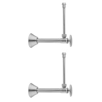 Multi Turn Angle Pattern 1/2" Copper (Sweat Fit) x 3/8" O.D. Faucet Supply Kit with Oval Handle, 20" Supply Tubes, Escutcheons in Multiple Finishes - Maison&Co.