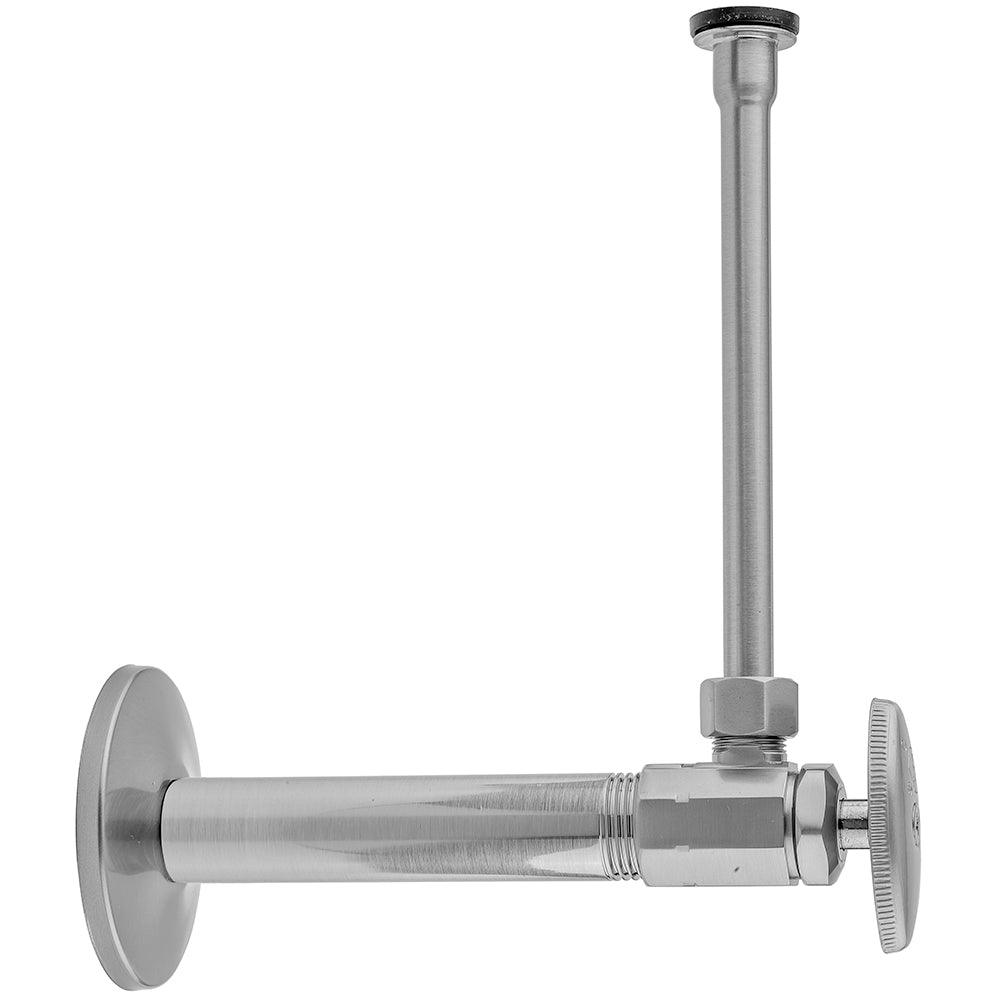 Multi Turn Angle Pattern 3/8" IPS x 3/8" O.D. Toilet Supply Kit with Oval Handle, 20" Supply Tube, Escutcheon in Multiple Finishes