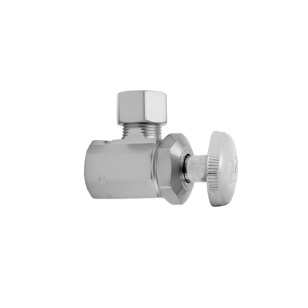 Multi Turn Angle Pattern 3/8" IPS x 3/8" O.D. Supply Valve with Oval Handle in Multiple Finishes