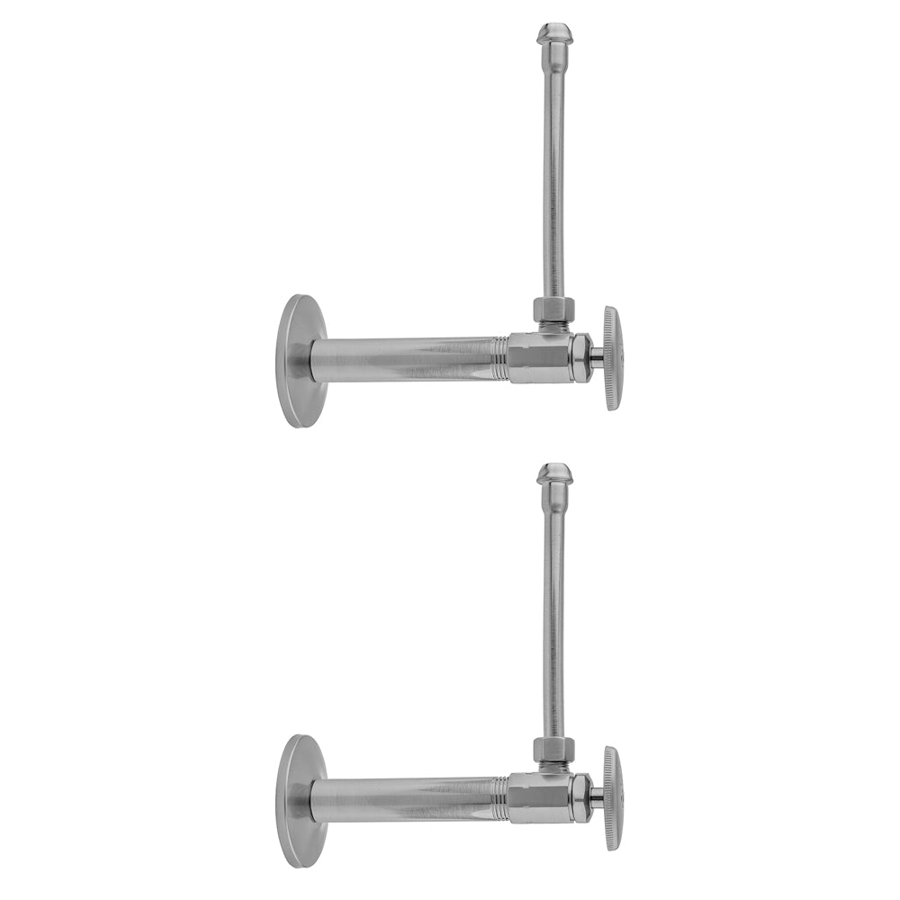 Multi Turn Angle Pattern 1/2" IPS x 3/8" O.D. Faucet Supply Kit with Oval Handle, 20" Supply Tubes in Multiple Finishes