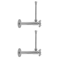 Multi Turn Angle Pattern 1/2" IPS x 3/8" O.D. Faucet Supply Kit with Cross Handle, 20" Supply Tubes, Escutcheons in Multiple Finishes - Maison&Co.