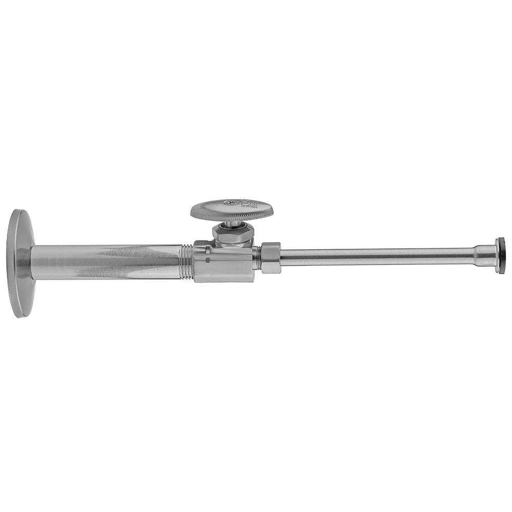 Multi Turn Straight Pattern 3/8" IPS x 3/8" O.D. Toilet Supply Kit with Oval Handle, 20" Supply Tube, Escutcheon in Multiple Finishes