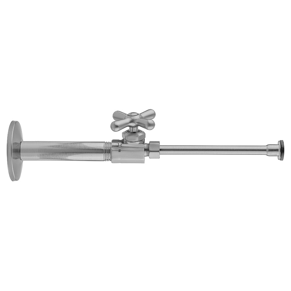 Multi Turn Straight Pattern 3/8" IPS x 3/8" O.D. Toilet Supply Kit with Cross Handle, 20" Supply Tube, Escutcheon in Multiple Finishes