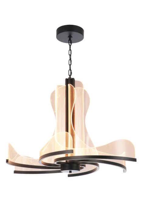 Craftmade -  59626-FB-LED - 36" 6 Arm LED Chandelier in Flat Black - Flat Black - Estrella