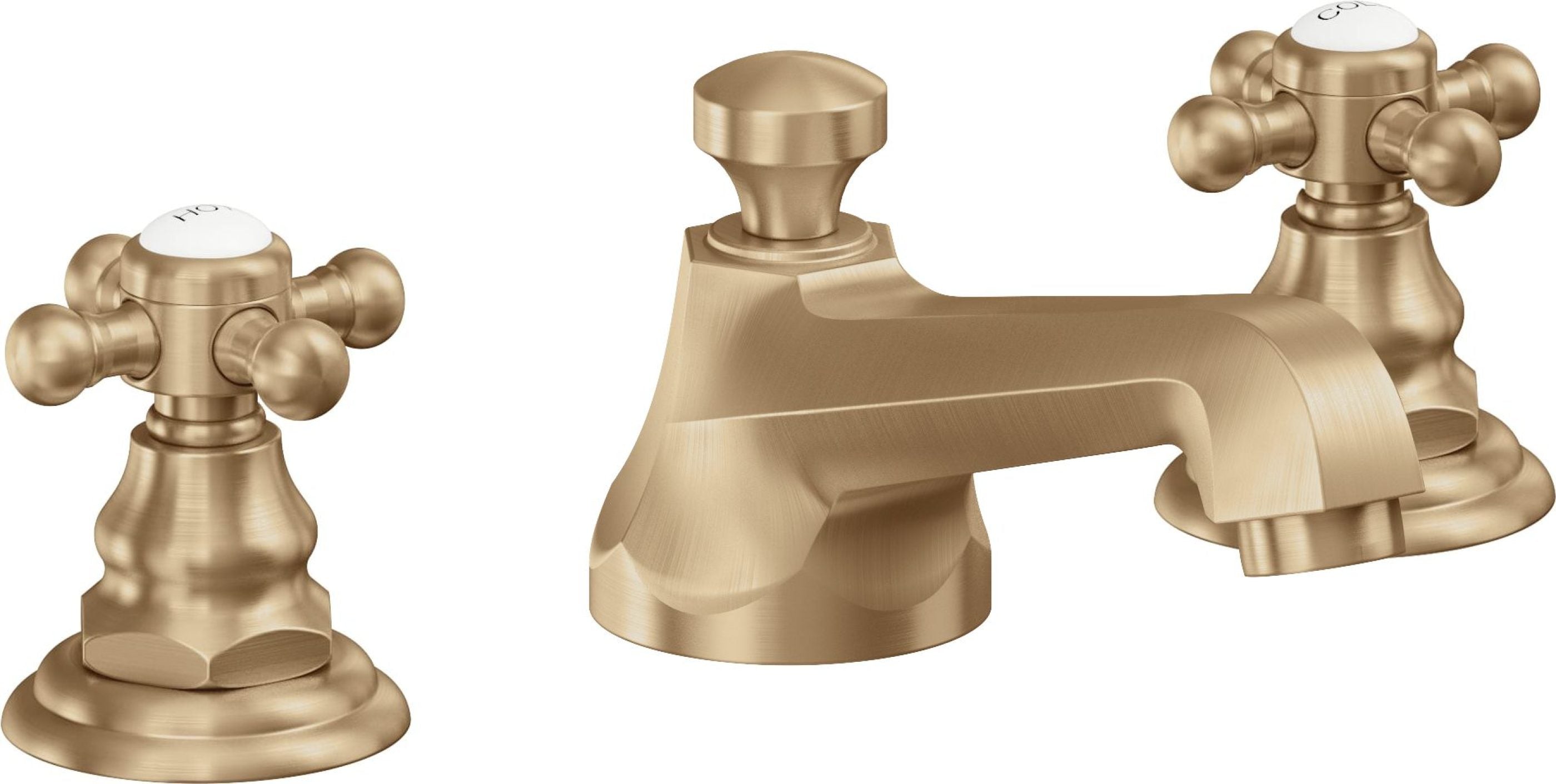 California Faucets - 6002ZB-SBZ - 8" Widespread Lavatory Faucet with ZeroDrain - Satin Bronze (PVD) - Del Mar