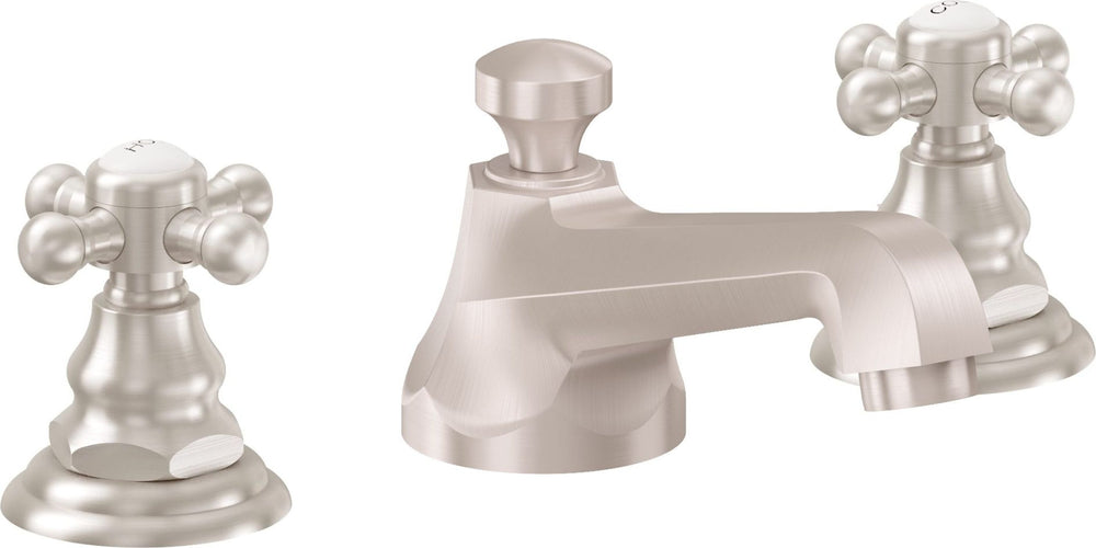 California Faucets - 6002ZBF-SN - 8" Widespread Lavatory Faucet with Completely Finished ZeroDrain - Satin Nickel  - Del Mar