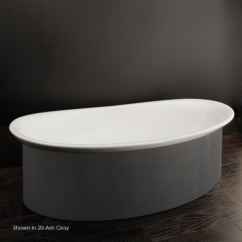 Free-standing wooden skirt for bathtub 6059