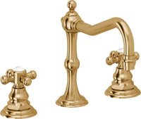 California Faucets - 6102XZBF-FRG - 8" Widespread Lavatory Faucet with Completely Finished ZeroDrain - French Gold (PVD) - Salinas