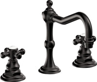 California Faucets - 6102XZBF-MBLK - 8" Widespread Lavatory Faucet with Completely Finished ZeroDrain - Matte Black - Salinas