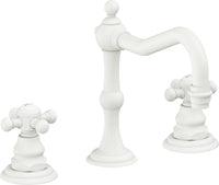 California Faucets - 6102XZBF-MWHT - 8" Widespread Lavatory Faucet with Completely Finished ZeroDrain - Matte White - Salinas