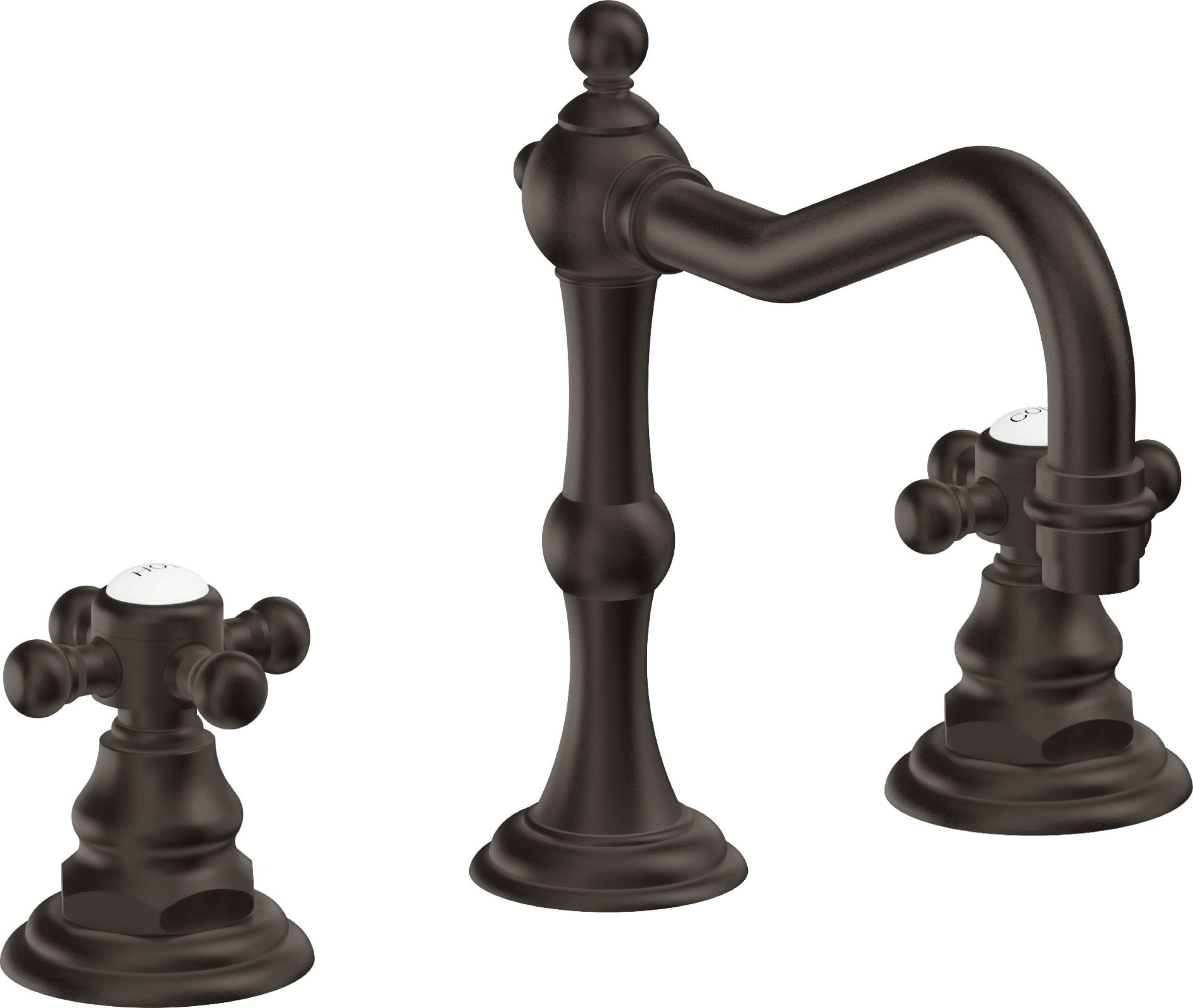 California Faucets - 6102XZBF-ORB - 8" Widespread Lavatory Faucet with Completely Finished ZeroDrain - Oil Rubbed Bronze - Salinas