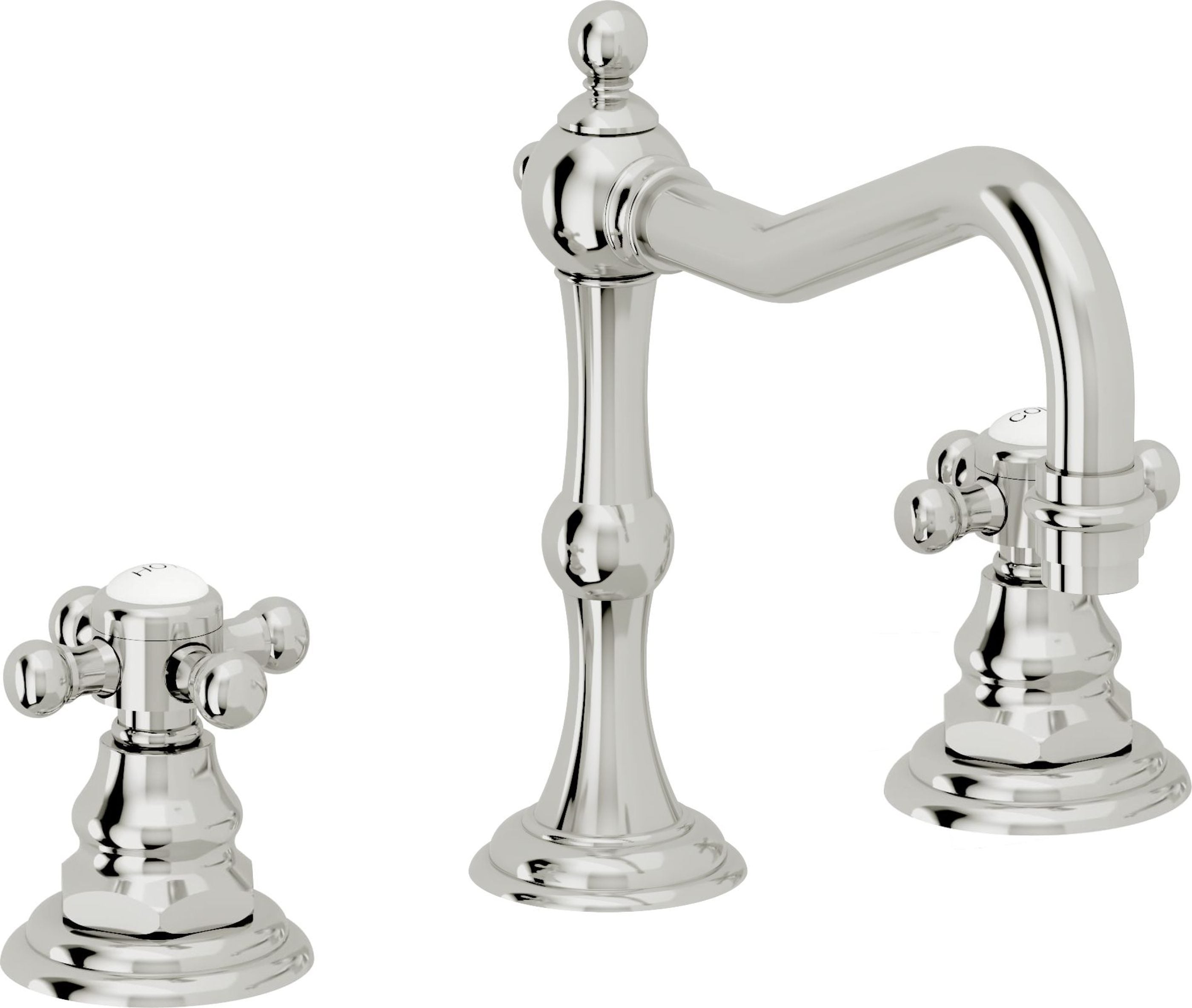 California Faucets - 6102XZBF-PC - 8" Widespread Lavatory Faucet with Completely Finished ZeroDrain - Polished Chrome - Salinas