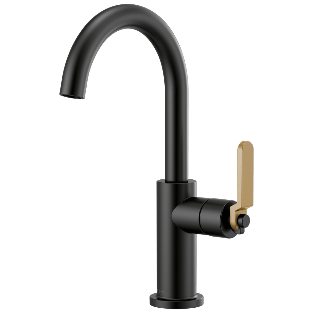 Brizo Litze®: Bar Faucet with Arc Spout and Industrial Handle Kit - Maison&Co.